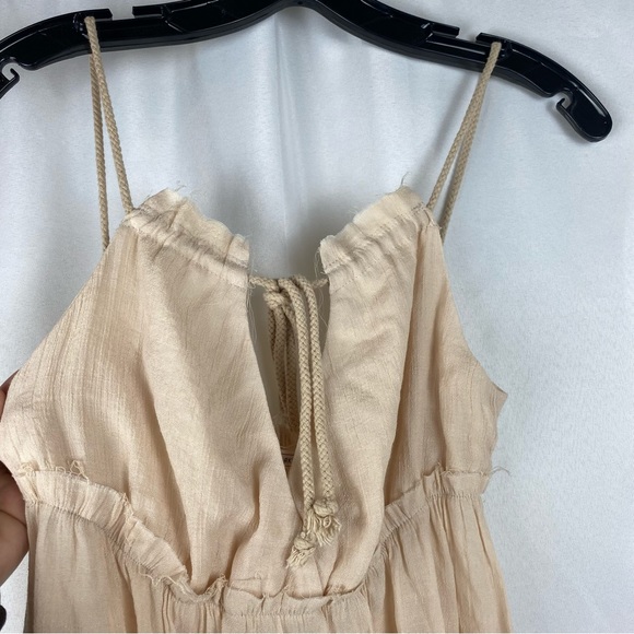 Vintage Melrose & Market Distressed Cream Mini Dress - Picture 3 of 6